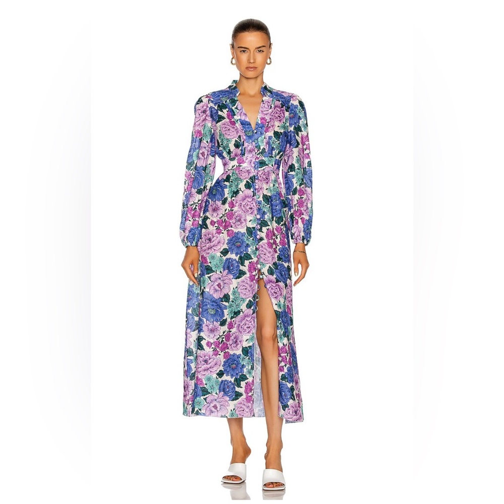 Zimmermann Poppy Plunge Midi Dress Size 0